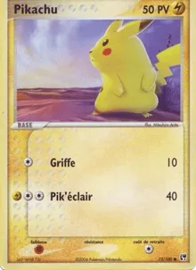 Pikachu 72/100 — EX Tempête de sable