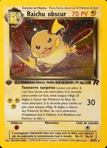 Raichu obscur 83/82 — Team Rocket